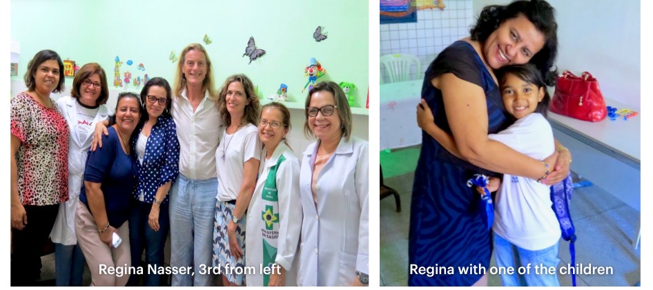 Regina Nasser mit Teilnehmern ihrer Studie zu Australischen Buschblüten Essenzen in Natal, Brasilien